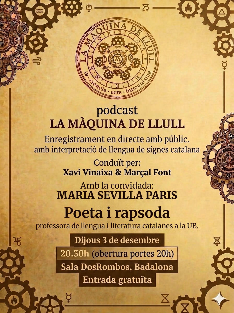 Cartell — Enregistrament · Capítol 5 amb la convidada Maria Sevilla Paris